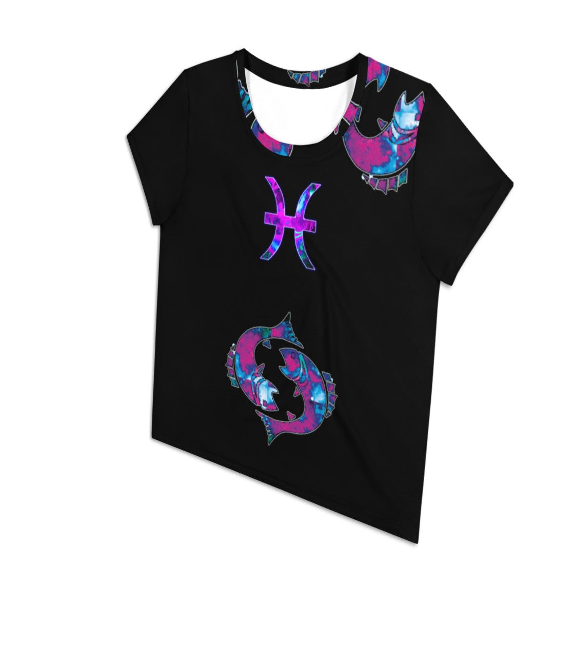 Active Cropped Tees- Pisces. Women's Graphic Crop Top. WickedYo.